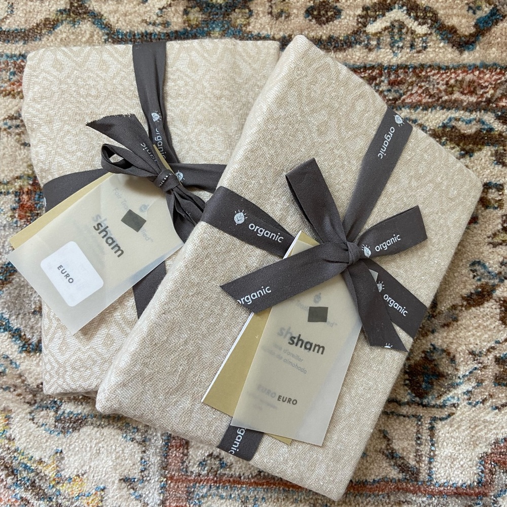 Pair of West Elm Euro Pillow Shams